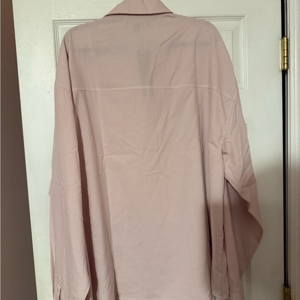 Fashion Nova Pink Graphic Casual Button Down Shirt - Picture 2 of 4